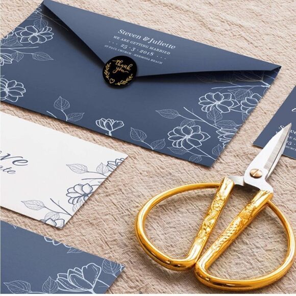 Thank You stickers Black and Gold - 1.5” roll of 500 NWT - Picture 6 of 8